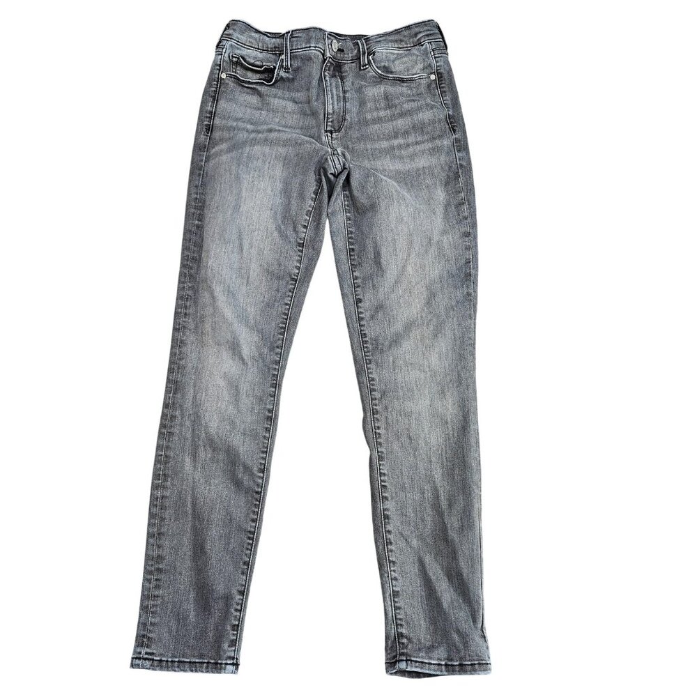 Gap 1969 True Skinny Jeans Womens 28 Regular Gray Medium Wash Stretch Denim
